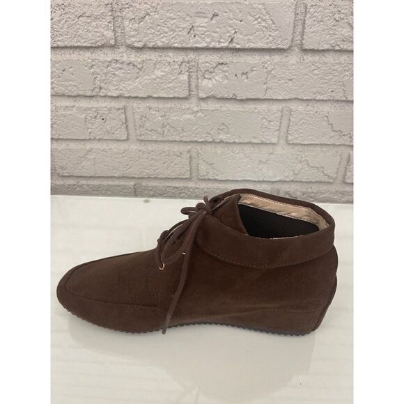 American Eagle Brown Lace-Up Ankle Booties Size 9 - Picture 2 of 8